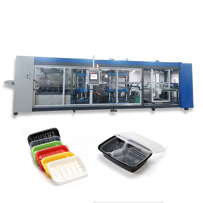 Three Stations 45 Cycles/Min ISO Plastic Lid Thermoforming Machine
