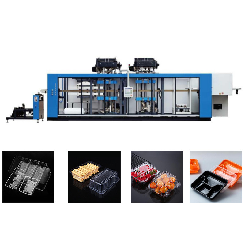 PLC Control Disposable Plastic Thermoforming Machine For Food Container