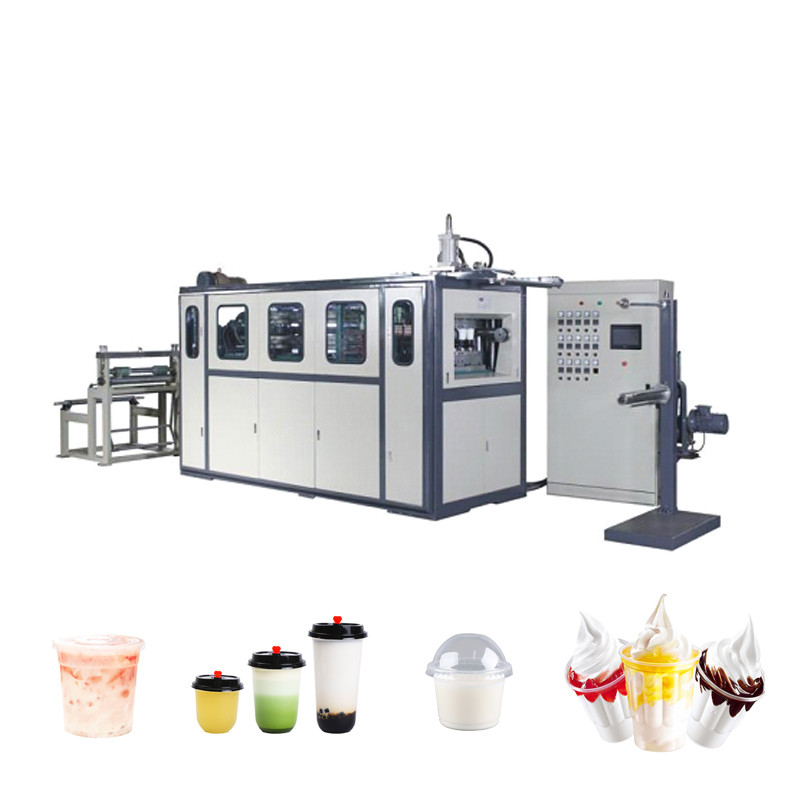 Multifunctional PVC PE Plastic Thermoforming Machine For Cup Making