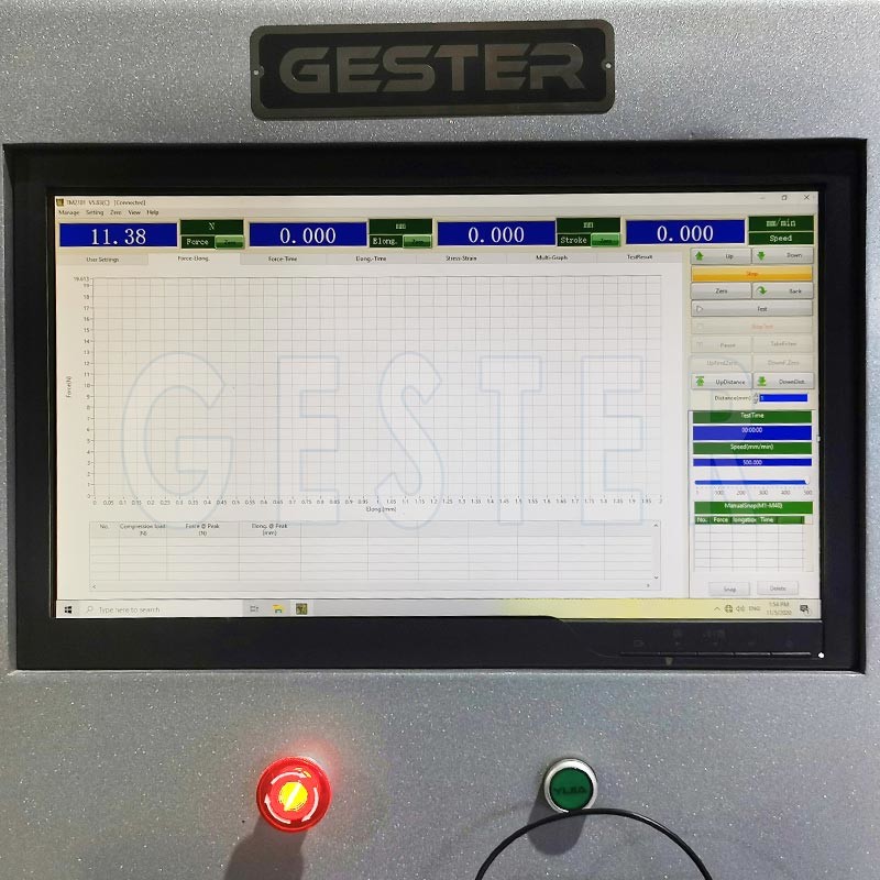 Computer Control 100KN Packaging Testing Equipment Carton Compression Tester