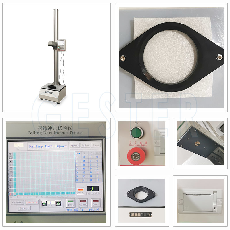 ASTM D1709 JIS K7124 GB/T 9639 Drop Dart Impact Tester For Plastic Film